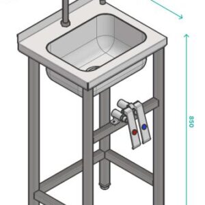 LAVAMANOS CON ACCIONAMIENTO DE RODILLA